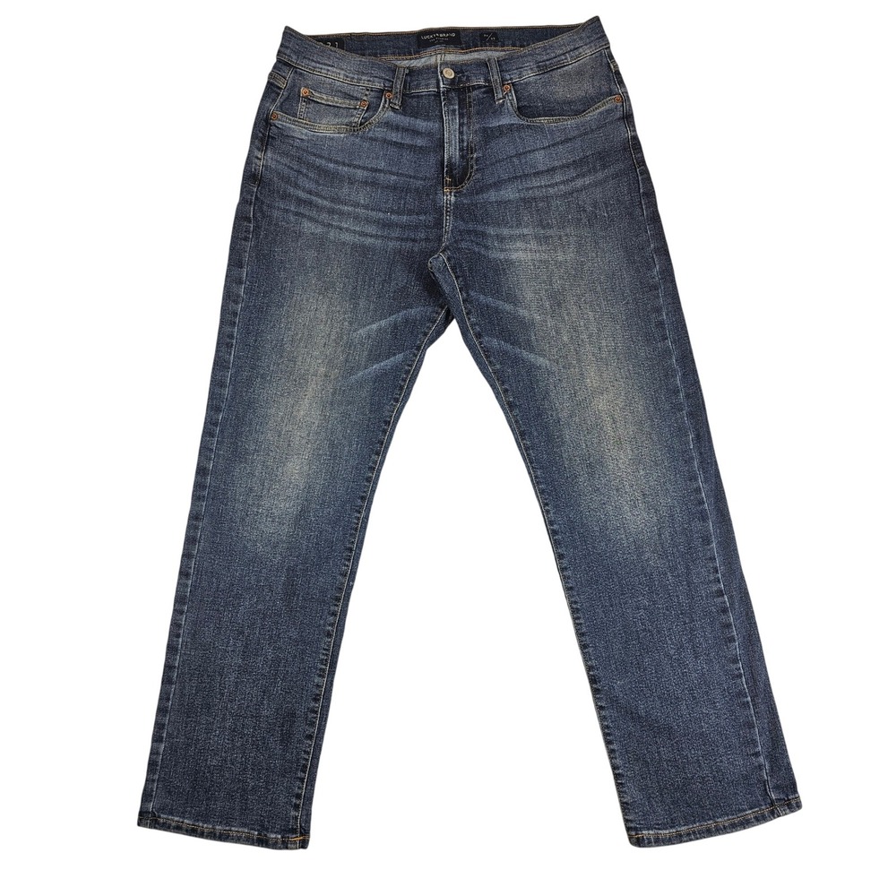 Lucky Brand 221 Straight Leg Jeans Mens 34x30 Medium Wash Blue Stretch 7MCC002